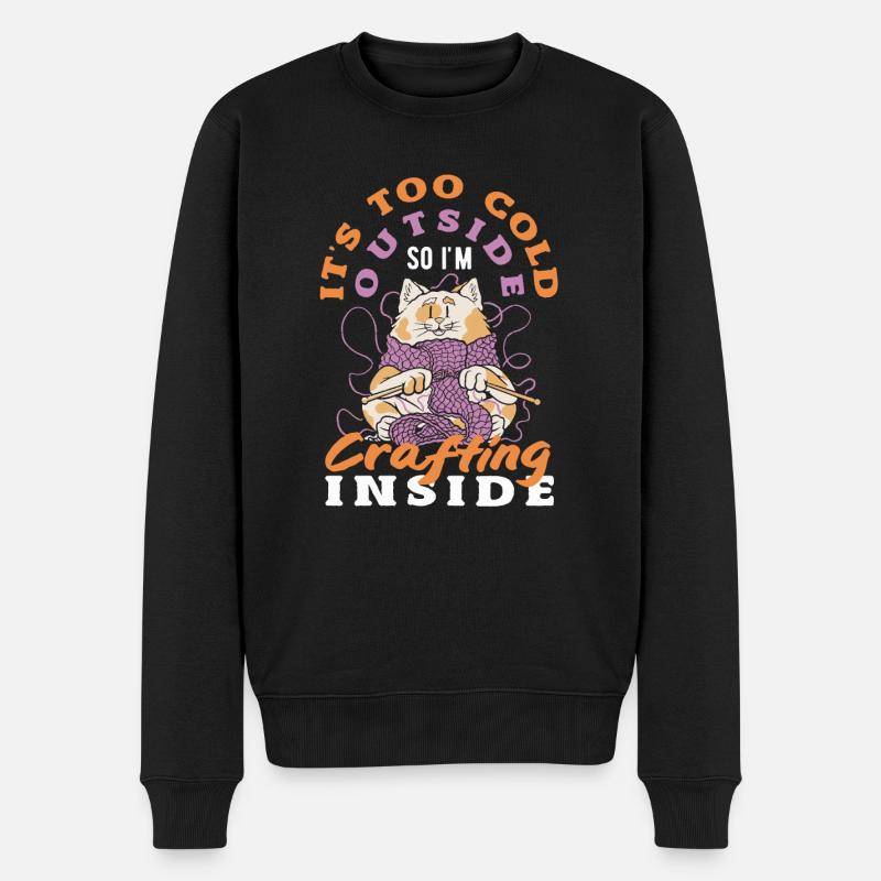 Indoor Creativity - Männer Premium Bio Pullover - Schwarz