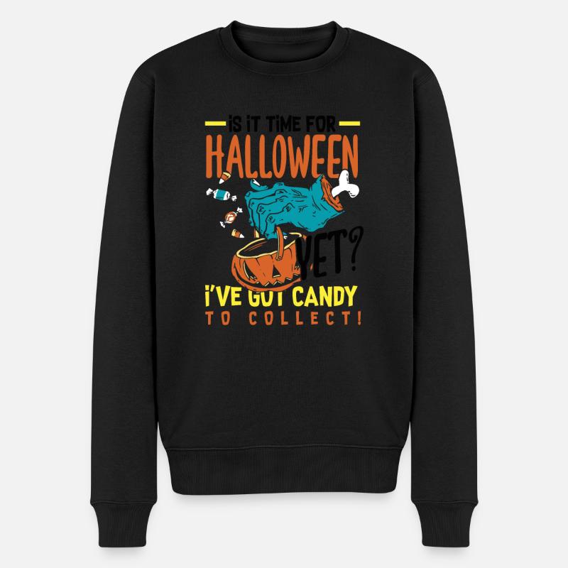 C’est l’heure des festivités d’Halloween - Pull Premium bio Homme - noir