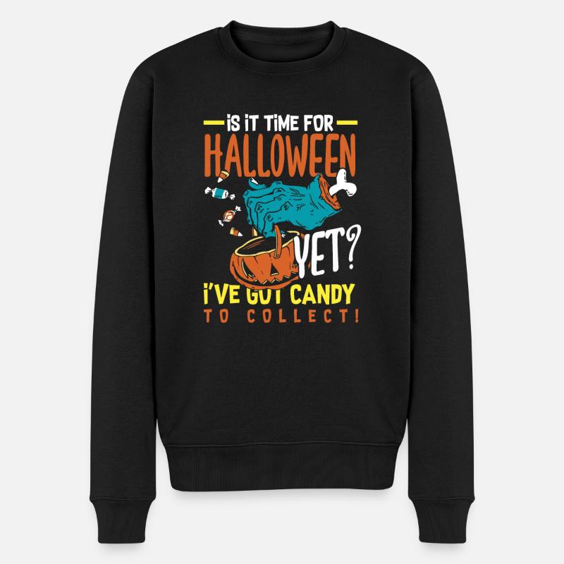 C’est l’heure des festivités d’Halloween - Pull Premium bio Homme - noir