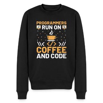 Coffee Coding Programmer Coder Developer Nerd Coff - Men's Premium Organic Jumper - black - Front - Nico (187cm)