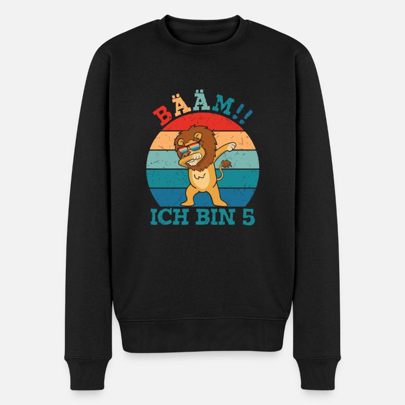 Bääm J’ai 5 ans Lion - Pull Premium bio Homme - noir