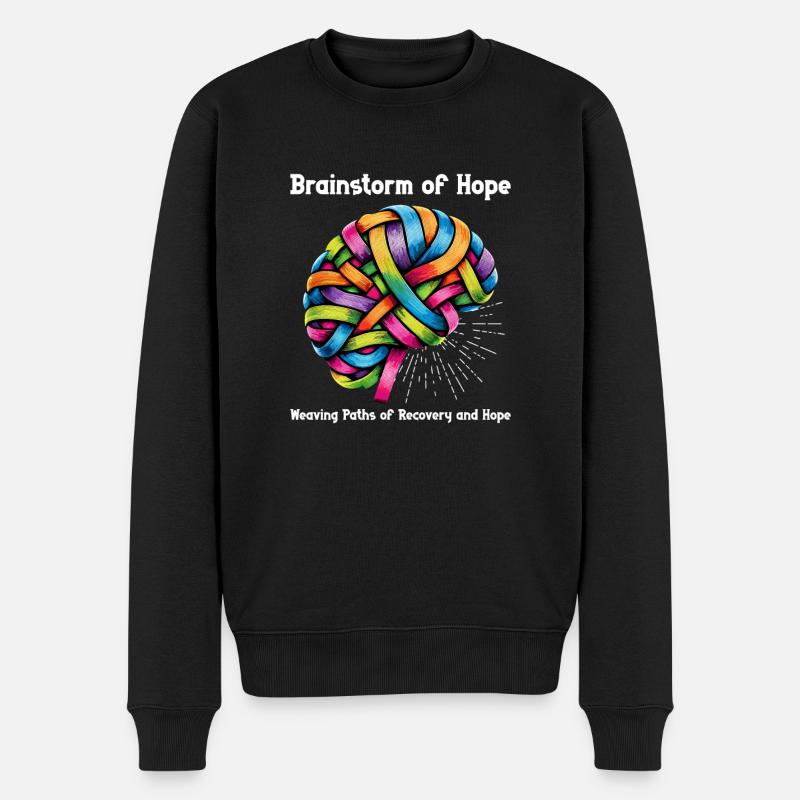 Schlaganfall-überlebende Schlaganfall-bewusstsein - Männer Premium Bio Pullover - Schwarz