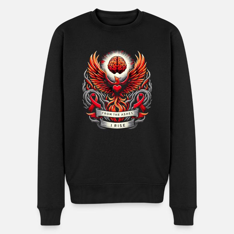 Schlaganfall-überlebende Schlaganfall-bewusstsein - Männer Premium Bio Pullover - Schwarz