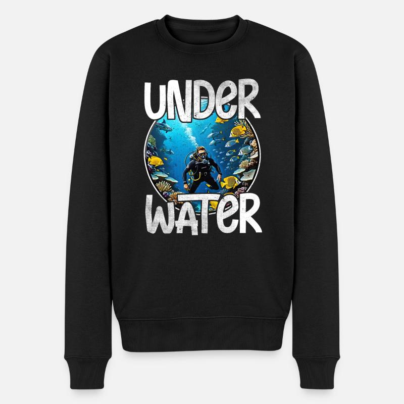 plongée sous marine - Pull Premium bio Homme - noir