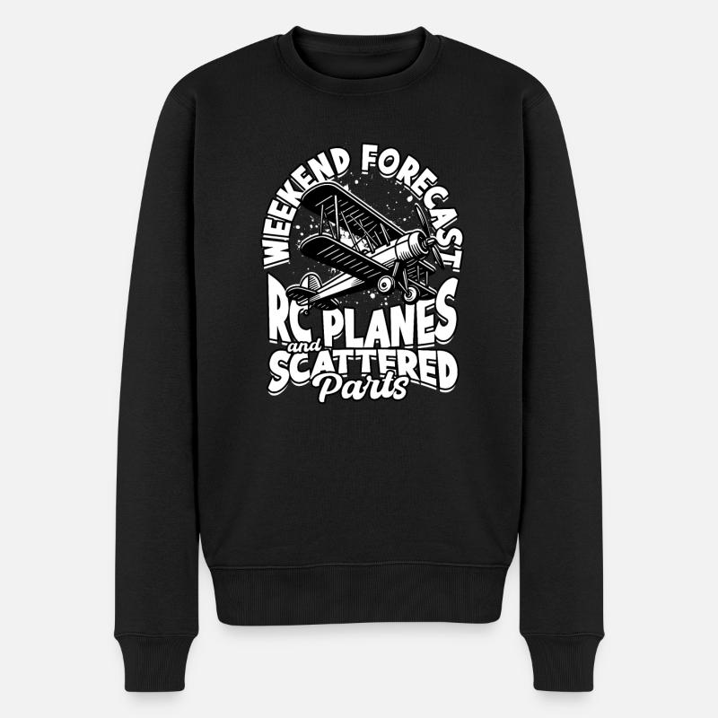 Maquette d’avion - Pull Premium bio Homme - noir