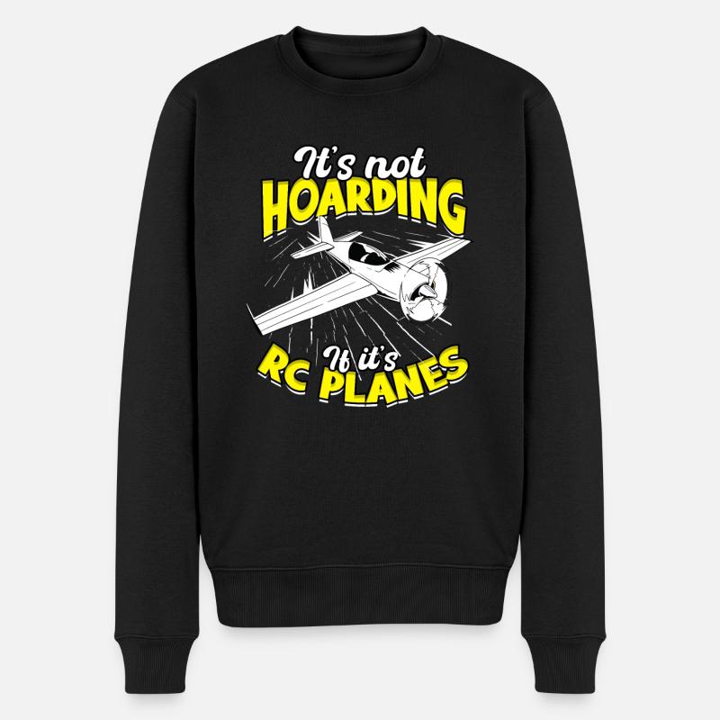 Modellflugzeuge - Männer Premium Bio Pullover - Schwarz