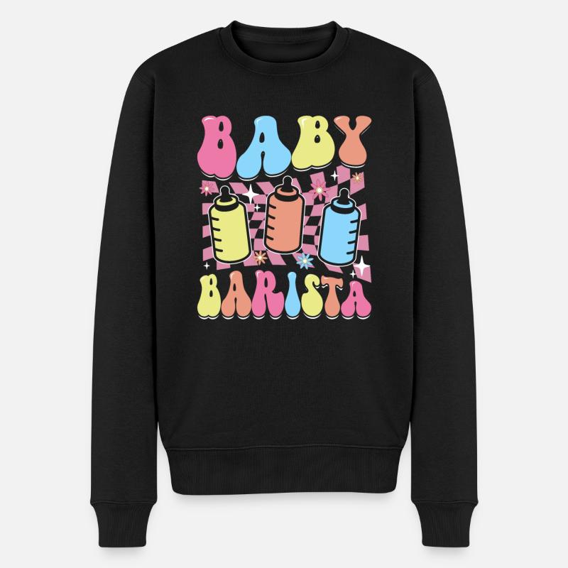 Krankenschwester Baby Entbindungsschwester - Männer Premium Bio Pullover - Schwarz