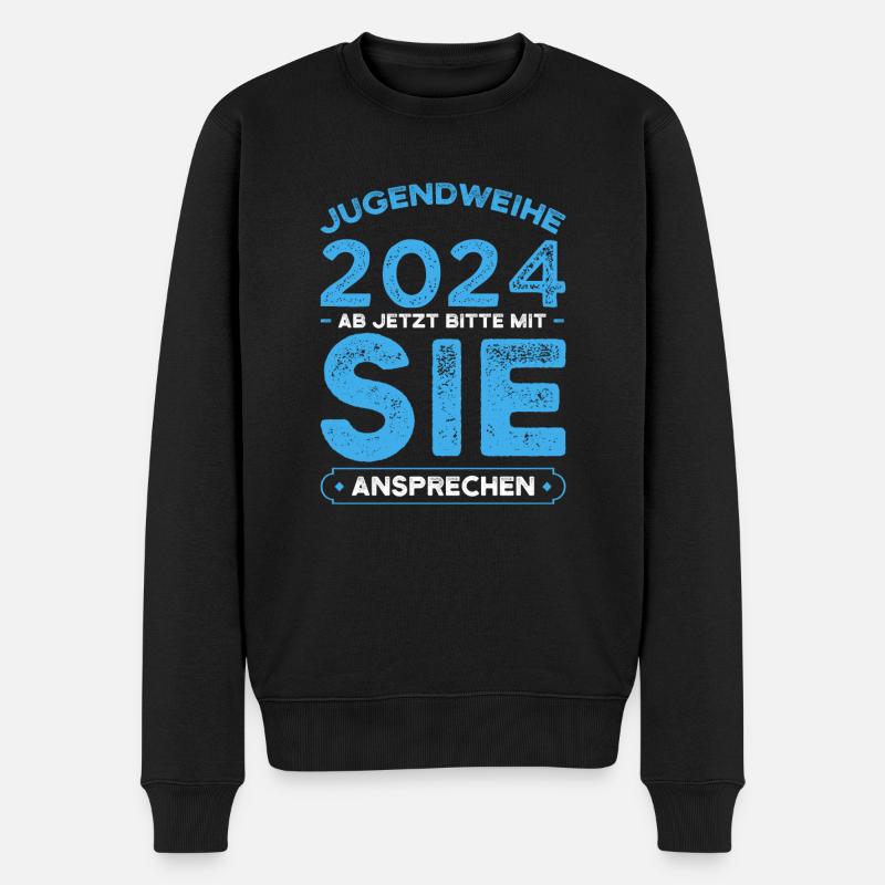 Jugendweihe 2024 Jugend Jugendfeier 2024 Geschenk - Männer Premium Bio Pullover - Schwarz