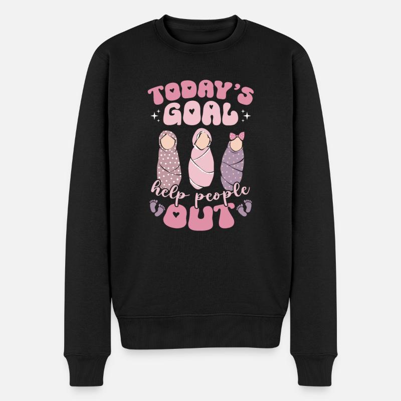 Infirmière Bébé Maternité Infirmière - Pull Premium bio Homme - noir