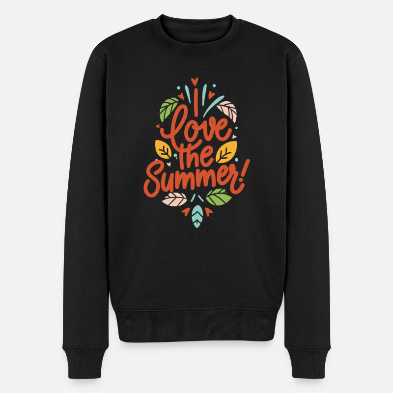 J’adore l’été ! - Pull Premium bio Homme - noir