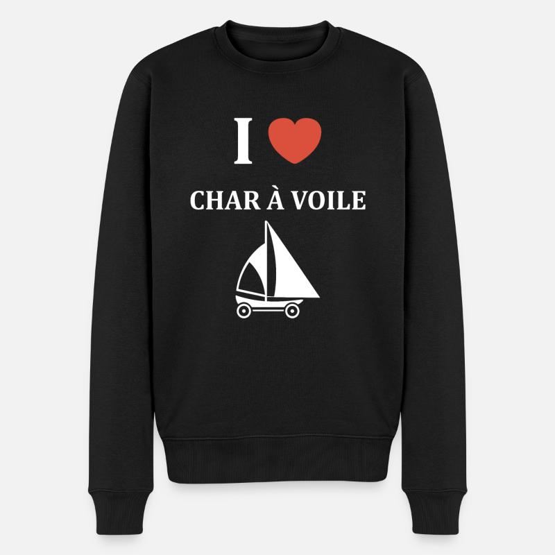 Humour Char à voile - Pull Premium bio Homme - noir