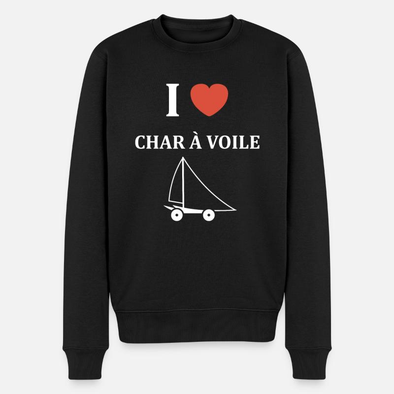 Humour Char à voile - Pull Premium bio Homme - noir