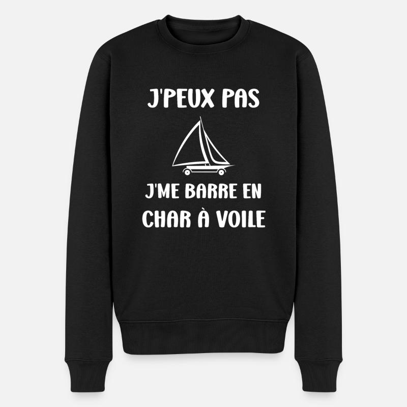 Humour Char à voile - Pull Premium bio Homme - noir