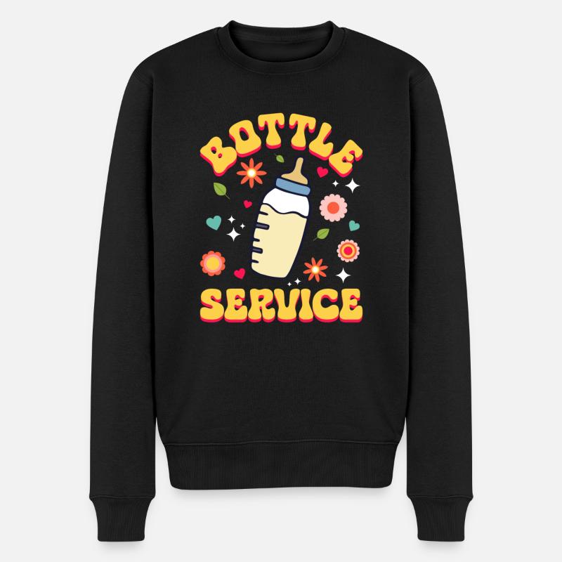Krankenschwester Baby Entbindungsschwester - Männer Premium Bio Pullover - Schwarz