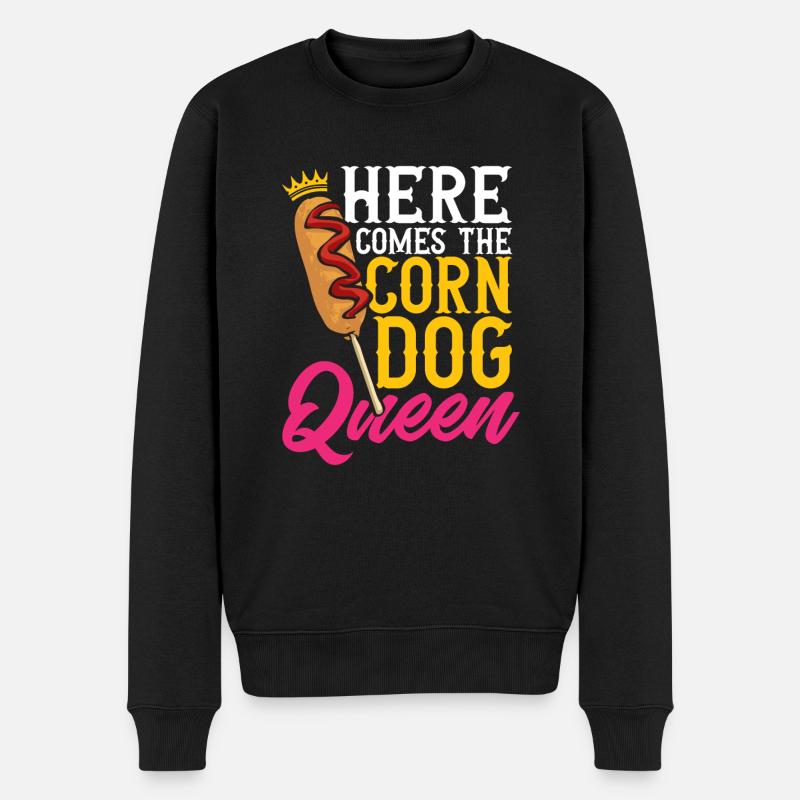 Chien de maïs Corndog - Pull Premium bio Homme - noir