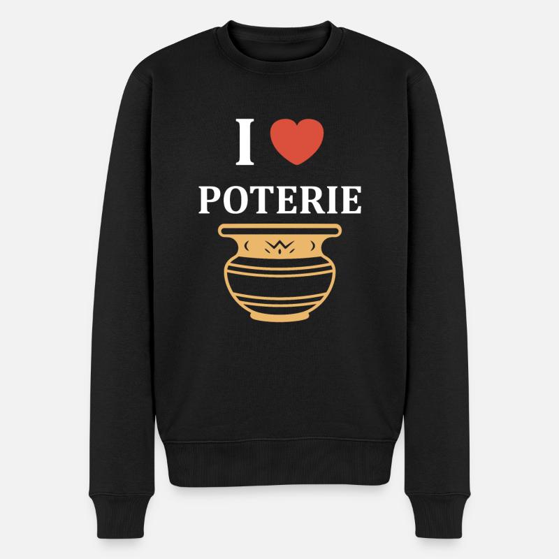 Poterie - Pull Premium bio Homme - noir