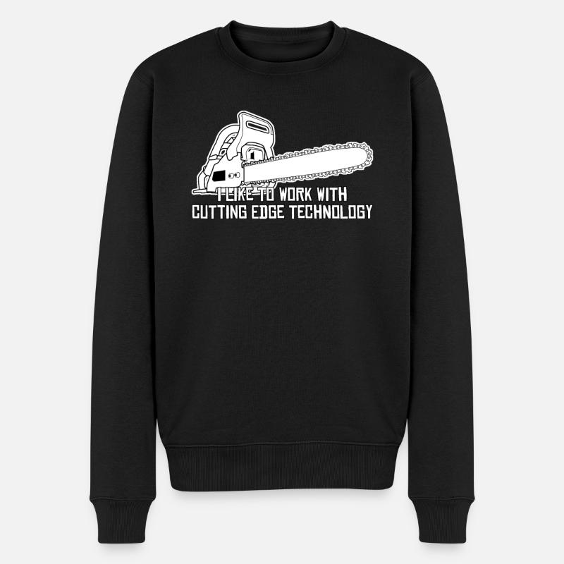 Tronçonneuse Tronçonneuse Tronçonneuse - Pull Premium bio Homme - noir
