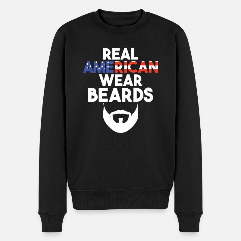 Giftidea Beard Men - Männer Premium Bio Pullover - Schwarz