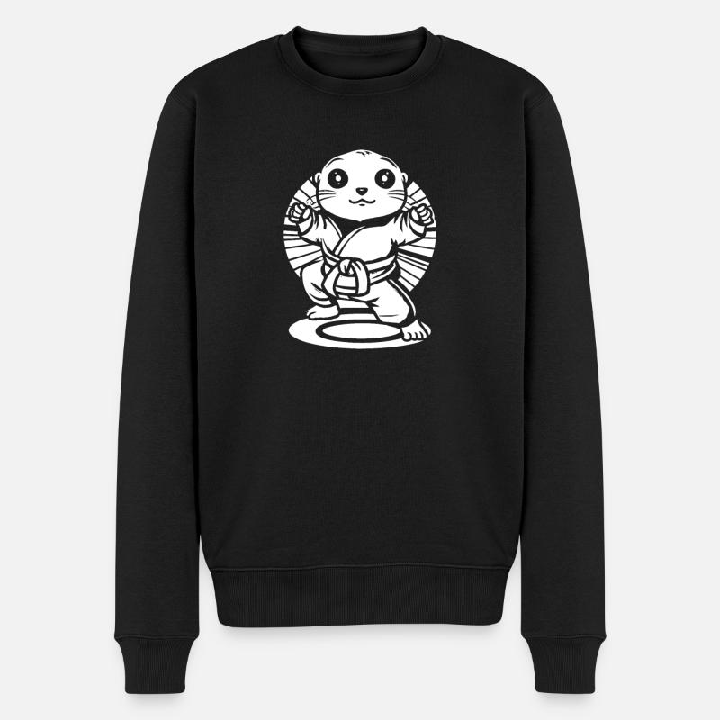 Karate - Männer Premium Bio Pullover - Schwarz