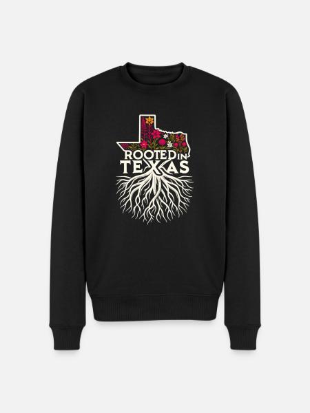 Texas Wildflowers Sæson Fields Blomster Texas - Økologisk premium-sweatshirt til mænd - sort