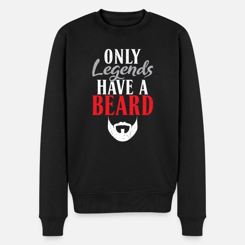 Giftidea Beard Men - Männer Premium Bio Pullover - Schwarz