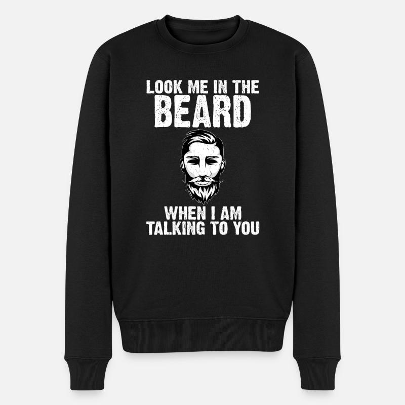 Giftidea Beard Men - Men's Premium Organic Jumper - black