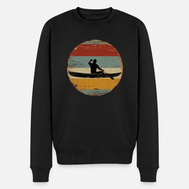 Pagayer en canoë - Pull Premium bio Homme - noir