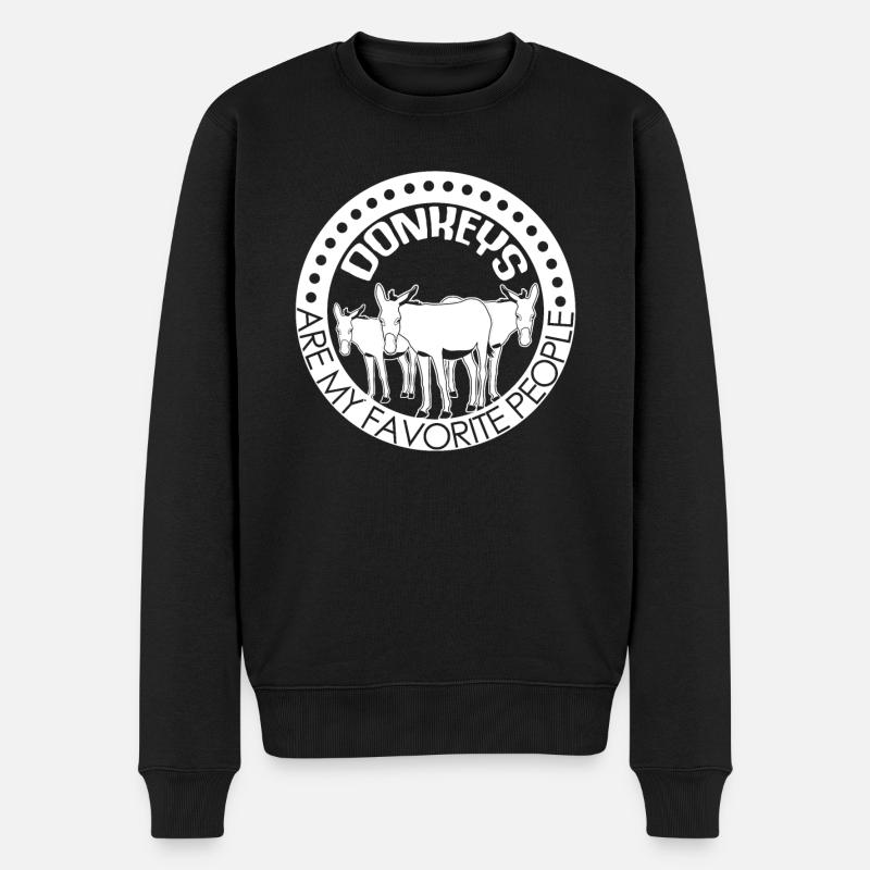 Blague d’âne avec des ânes - Pull Premium bio Homme - noir