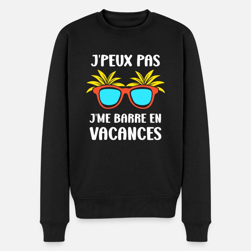 Je suis en vacances - Pull Premium bio Homme - noir