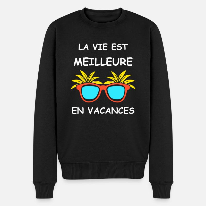 Je suis en vacances - Pull Premium bio Homme - noir