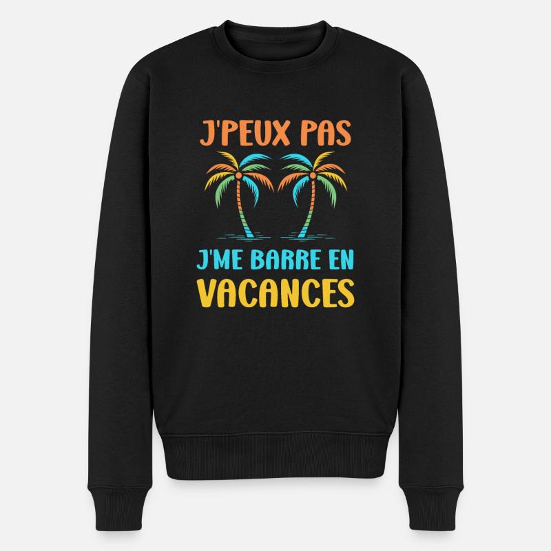 je suis en vacances - Pull Premium bio Homme - noir