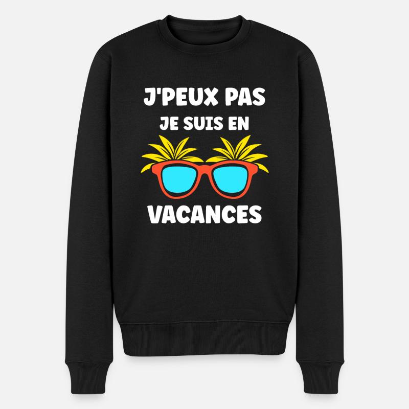 Je suis en vacances - Pull Premium bio Homme - noir