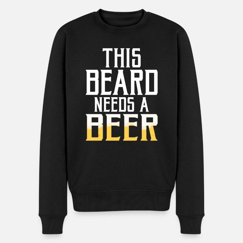 Giftidea Beard Men - Men's Premium Organic Jumper - black