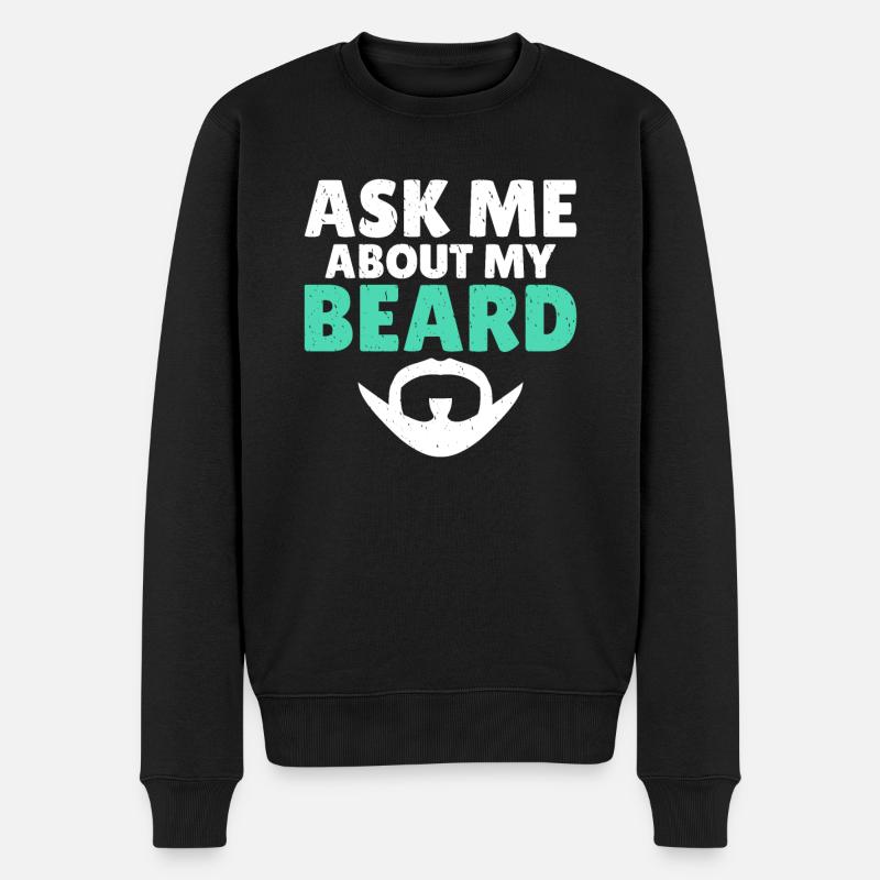 Giftidea Beard Men - Männer Premium Bio Pullover - Schwarz
