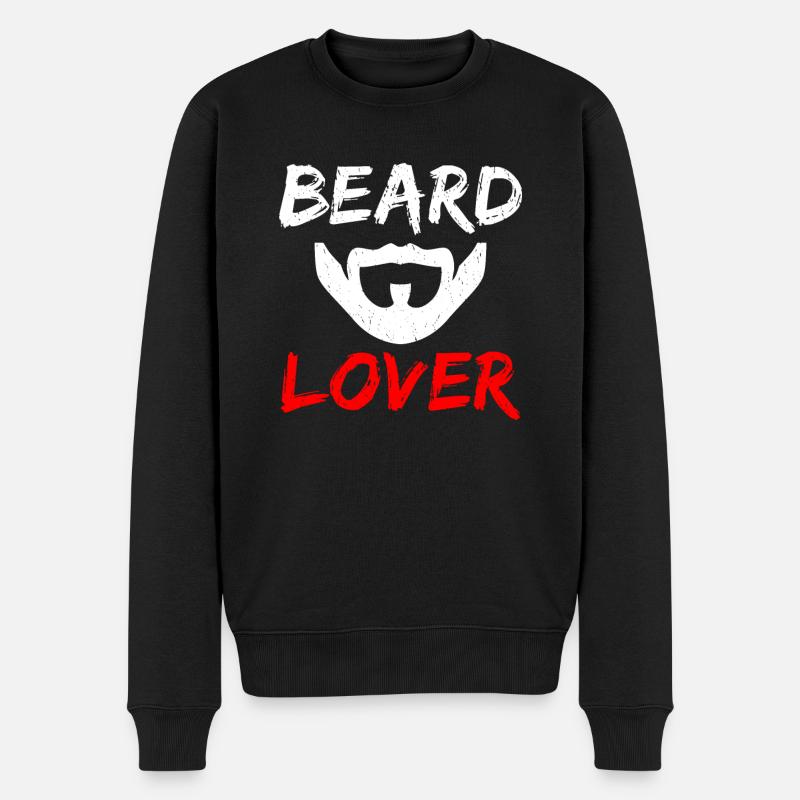 Giftidea Beard Men - Männer Premium Bio Pullover - Schwarz