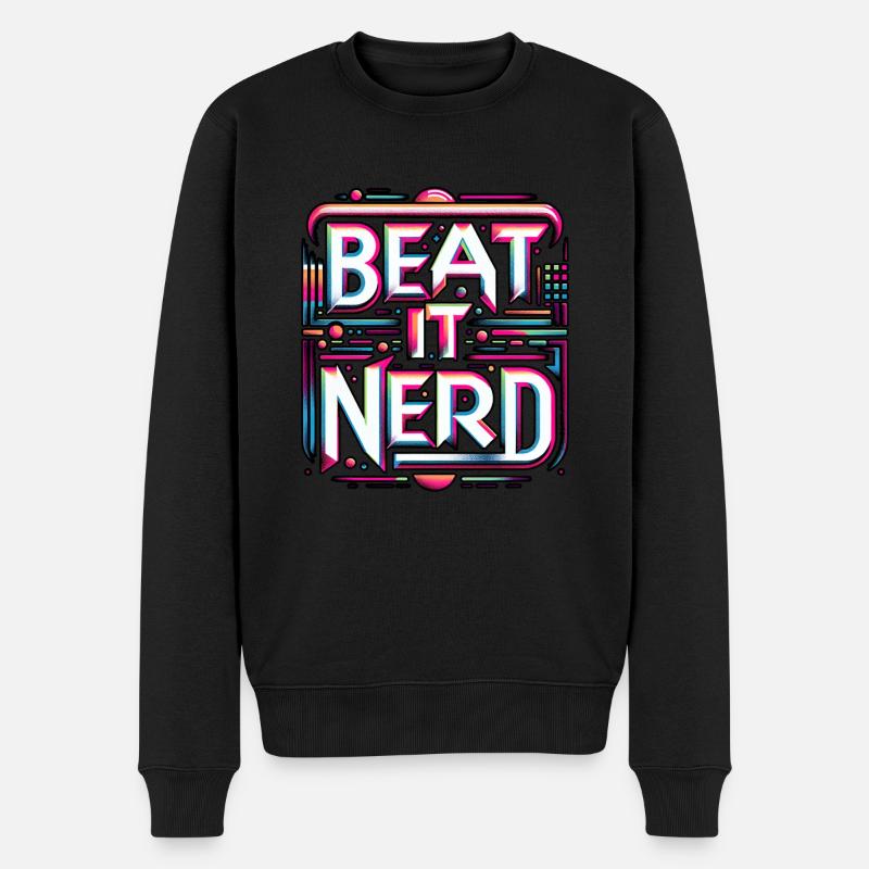 Beat it Nerd 10 - Männer Premium Bio Pullover - Schwarz