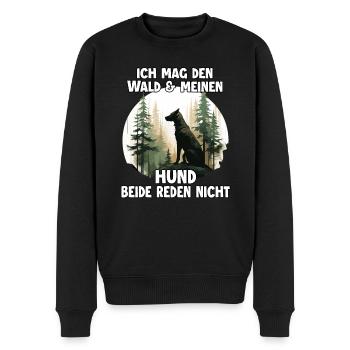 Lustiges Hundehalter Outfit für Wanderungen und - Männer Premium Bio Pullover - Schwarz - Vorne - Nico (187cm)