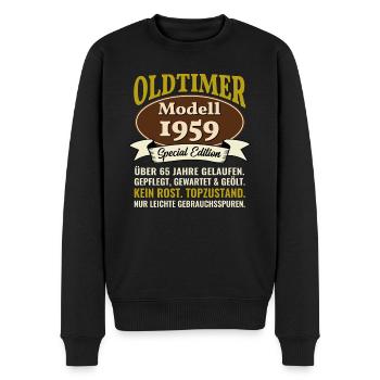 65th Birthday Classic Car Model 1959 65 Years - Men's Premium Organic Jumper - black - Front - Nico (187cm)