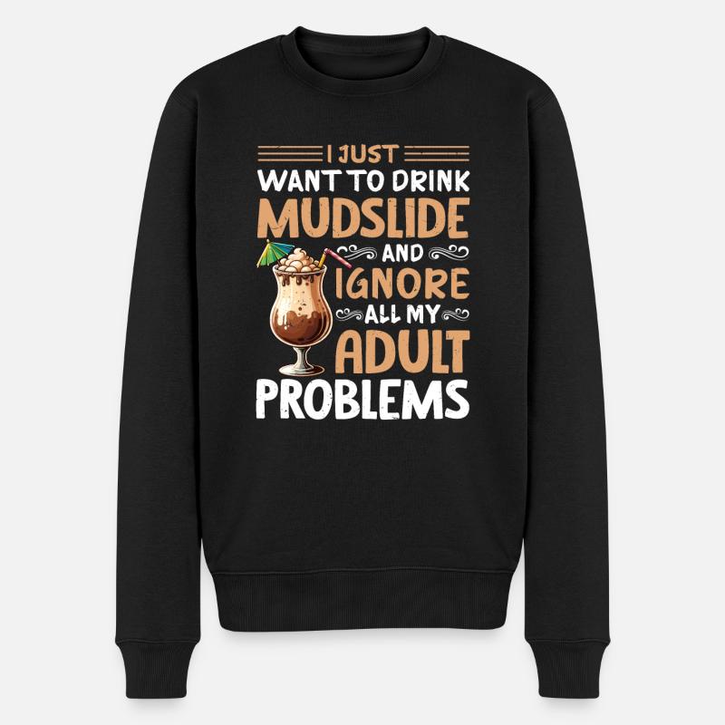 Mudslide Cocktail - Männer Premium Bio Pullover - Schwarz