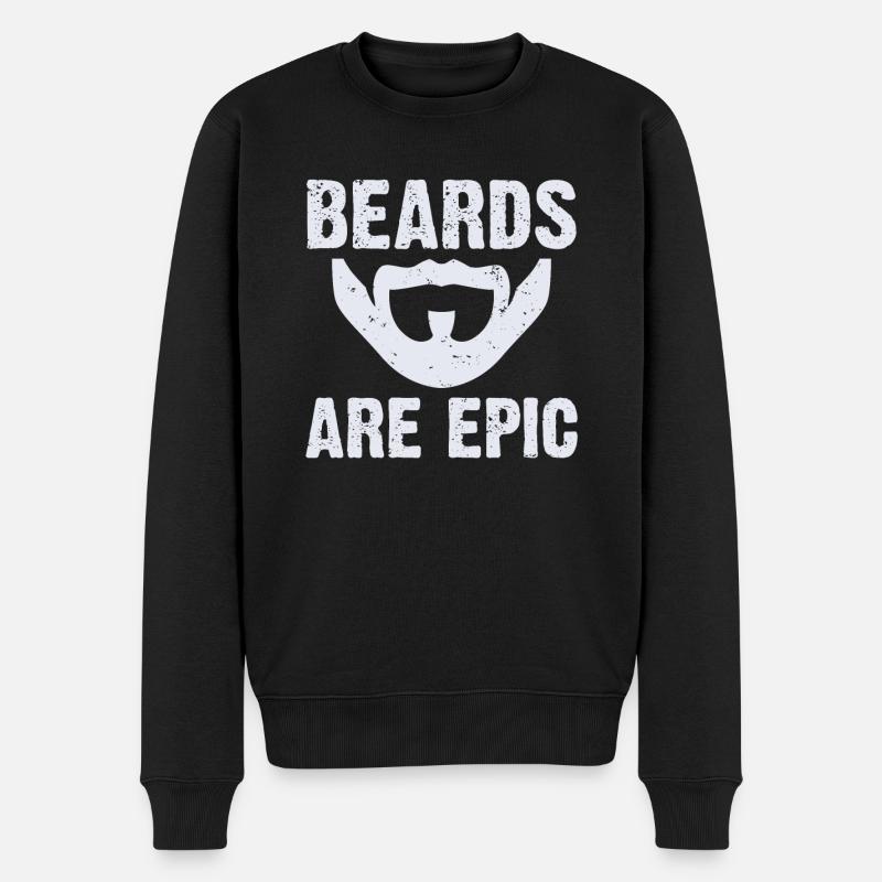 Giftidea Beard Men - Männer Premium Bio Pullover - Schwarz