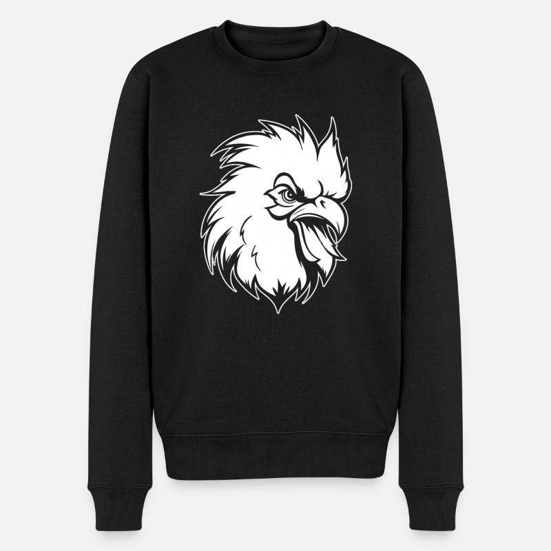 Huhn Henne - Männer Premium Bio Pullover - Schwarz