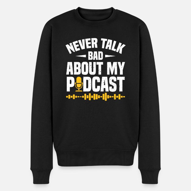 Podcaster Podcast - Pull Premium bio Homme - noir