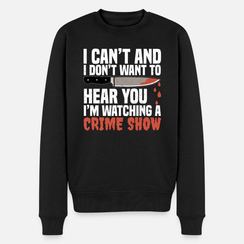 True Crime - Männer Premium Bio Pullover - Schwarz