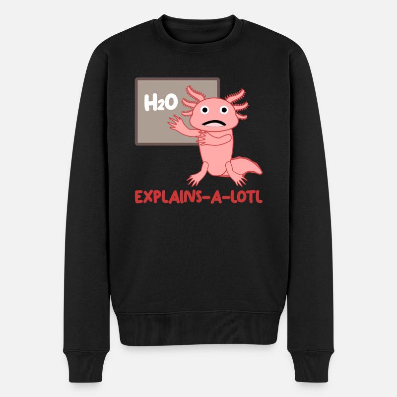Axolotl Enseignant Axolotls - Pull Premium bio Homme - noir