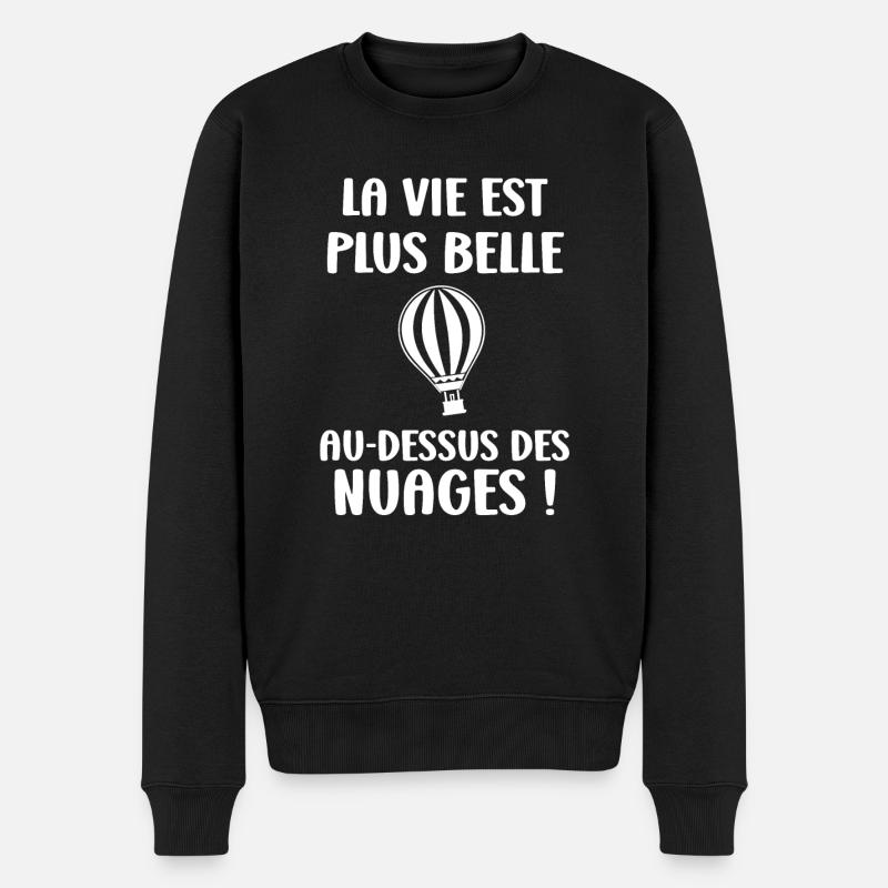 Humour Montgolfière - Pull Premium bio Homme - noir