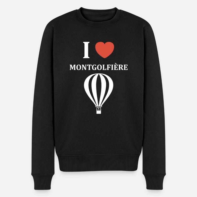 Humour Montgolfière - Pull Premium bio Homme - noir