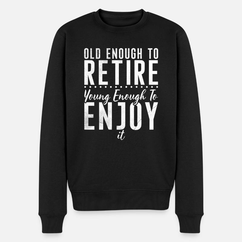 Retirement Gifts - Männer Premium Bio Pullover - Schwarz