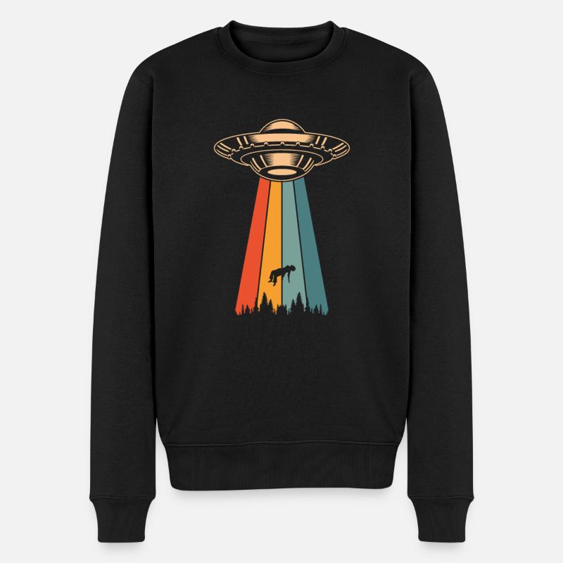 Alien Außerirdischer - Männer Premium Bio Pullover - Schwarz