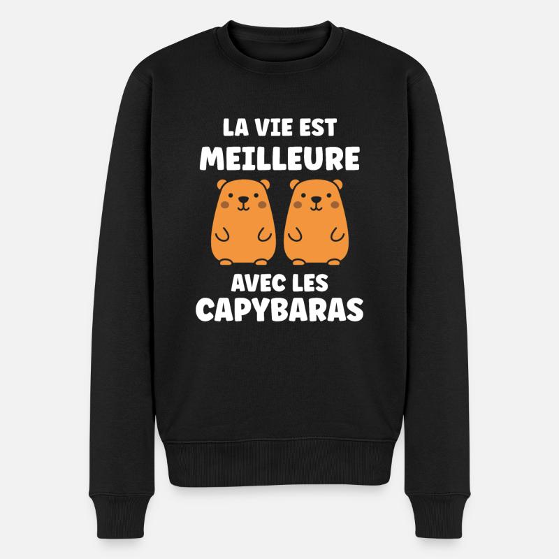 Humour Capybara - Pull Premium bio Homme - noir