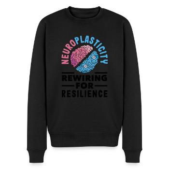 Unlock Your Brain's Potential Neuroplasticity - Männer Premium Bio Pullover - Schwarz - Vorne - Nico (187cm)
